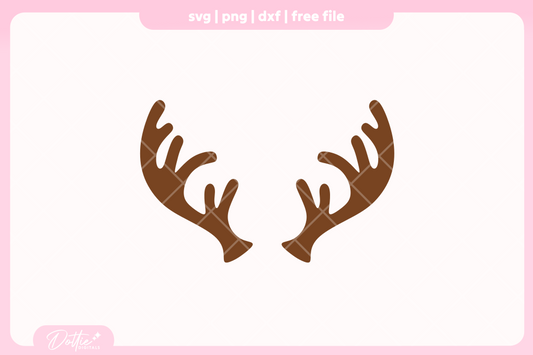 Reindeer Antlers FREE SVG PNG Craft File