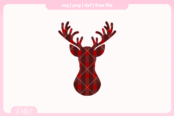 Reindeer Heads FREE SVG PNG Craft File