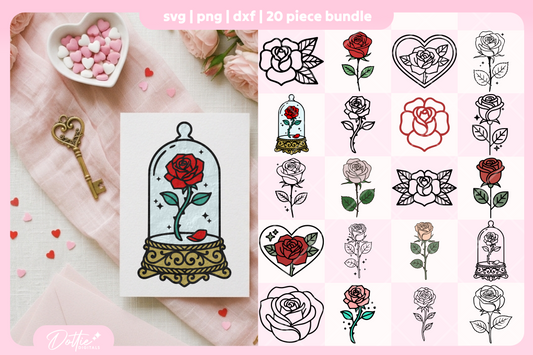 Roses FREE SVG PNG Craft File