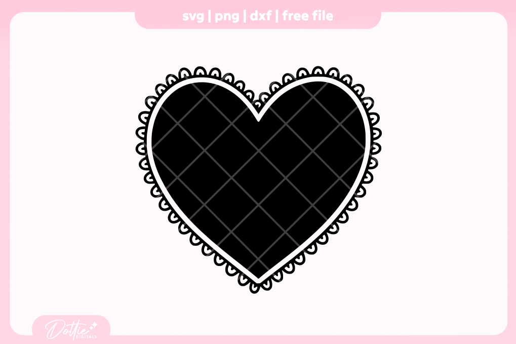 Ruffle Hearts FREE SVG PNG Craft File