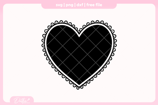 Ruffle Hearts FREE SVG PNG Craft File