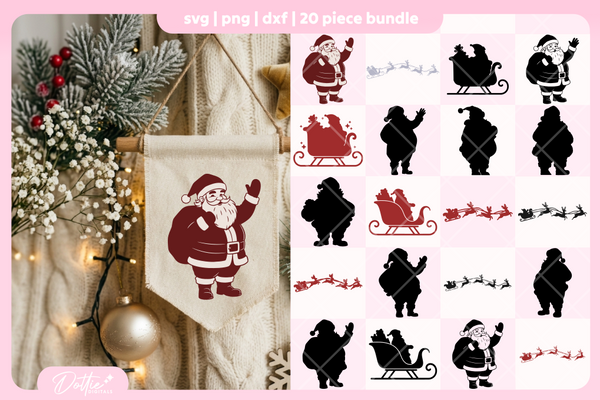 Santa Bundle 20 SVGs PNGs