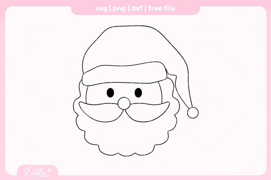 Santa Faces FREE SVG PNG Craft File