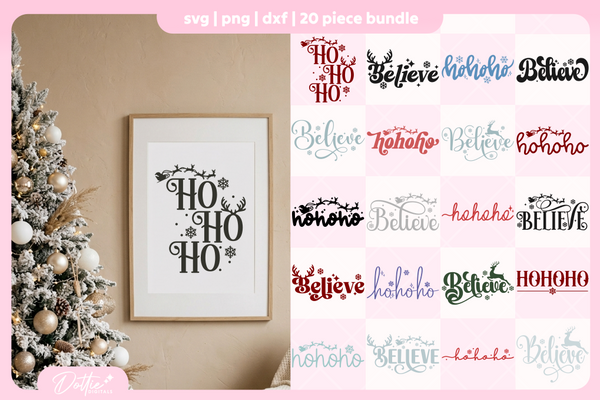 Santa Quotes Bundle 20 SVGs PNGs
