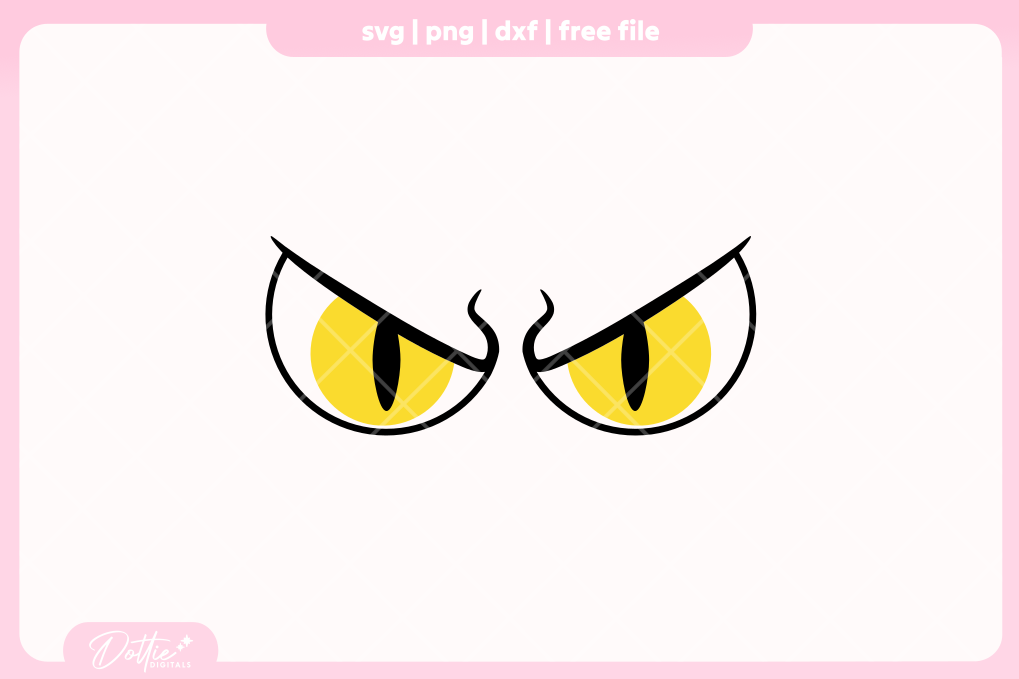Scary Eyes FREE SVG PNG Craft File