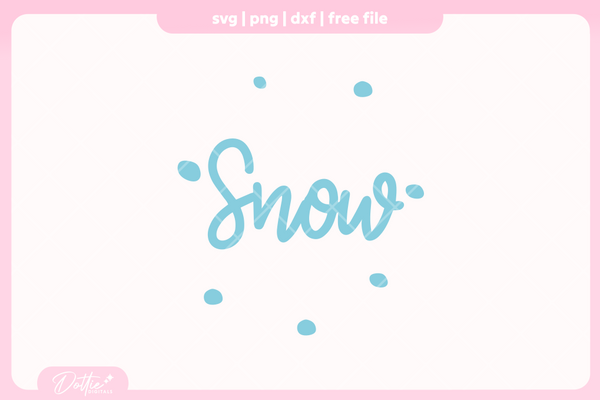 Snow FREE SVG PNG Craft File