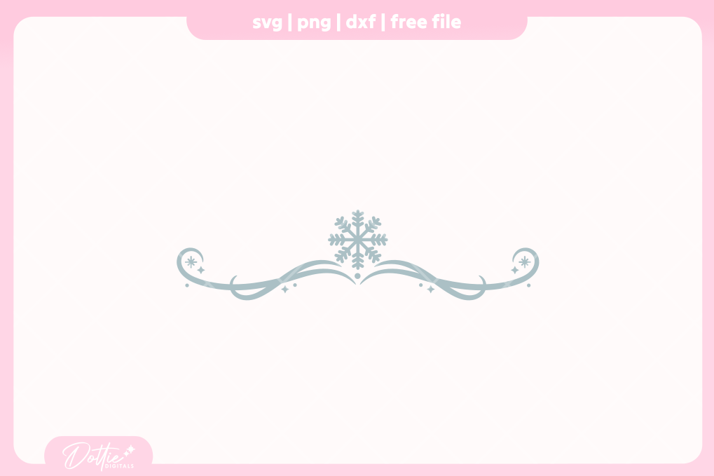 Snowflake Frames FREE SVG PNG Craft File