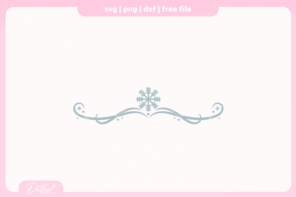 Snowflake Frames FREE SVG PNG Craft File