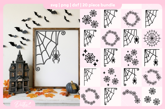Spider Webs FREE SVG PNG Craft File