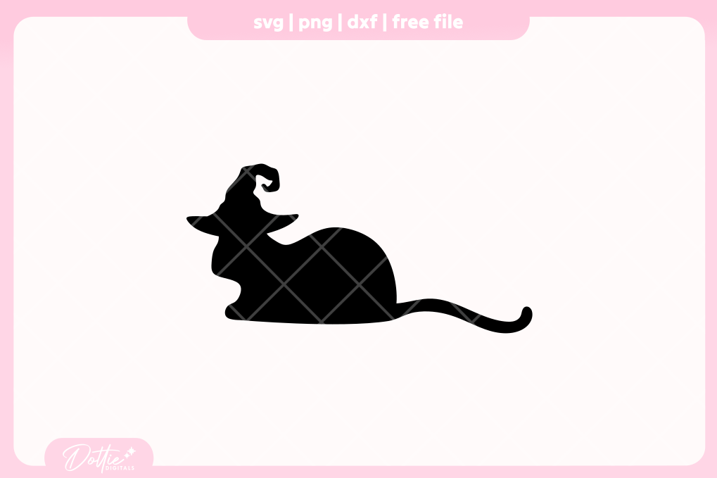 Witch Cats Moons FREE SVG PNG Craft File