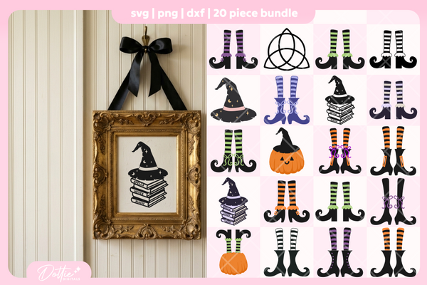 Witch Feet Bundle 20 SVGs PNGs