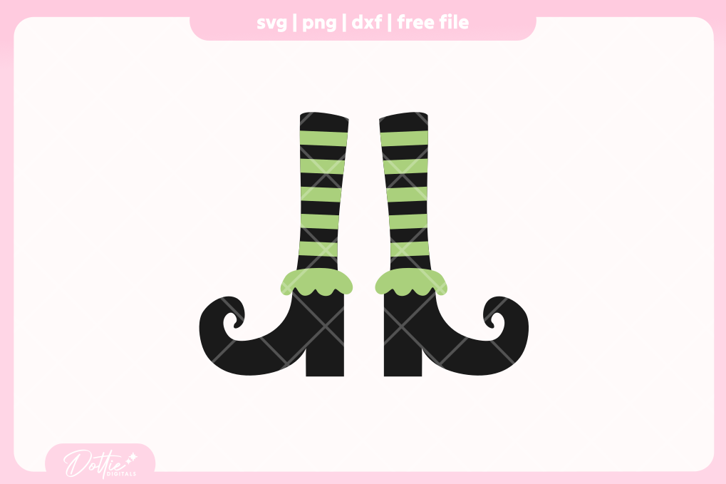 Witch Feet FREE SVG PNG Craft File