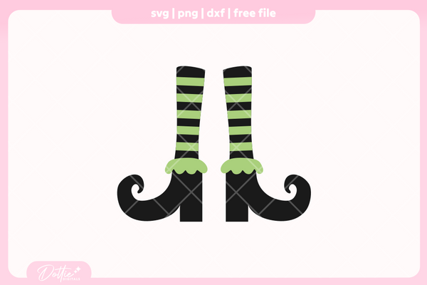 Witch Feet FREE SVG PNG Craft File