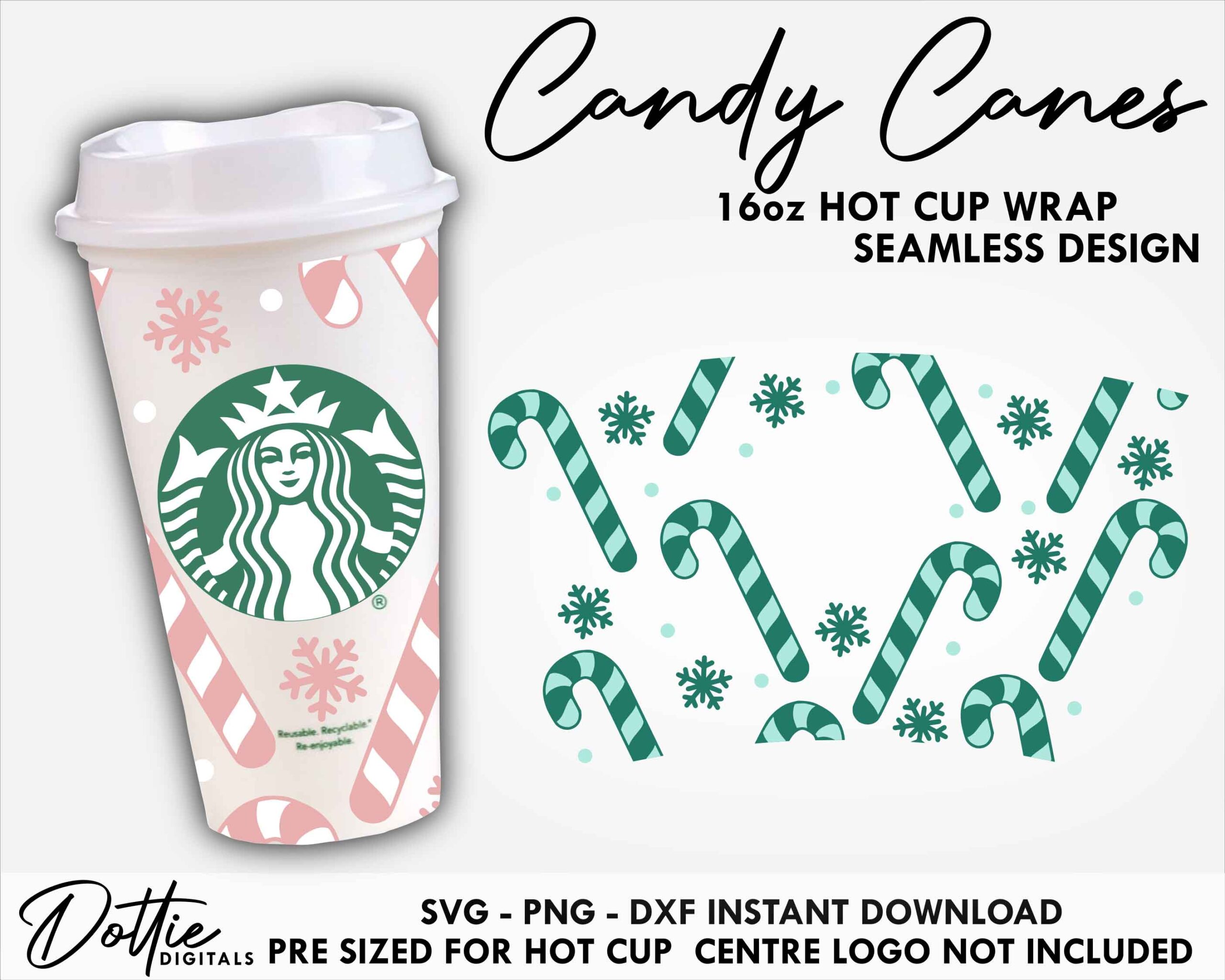 Candy Cane Starbucks Stocking Christmas Reusable Cold Cup with lid & Straw  or Hot Cup Holiday Tumbler Christmas Thanksgiving HalloweenFall