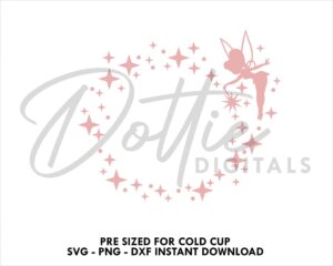 Fairy Starbucks Cold Cup SVG PNG DXF Cutting File 24oz Fairy Tale Magic Pattern Venti Cup Instant Digital Download Coffee Sparkles Fairies