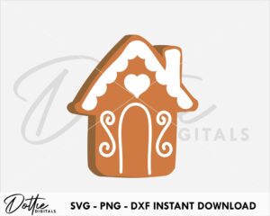 Gingerbread House SVG PNG DXF Xmas Christmas Cutting File Christmas Instant Digital Download Cricut Silhouette Craft File Commercial Licence