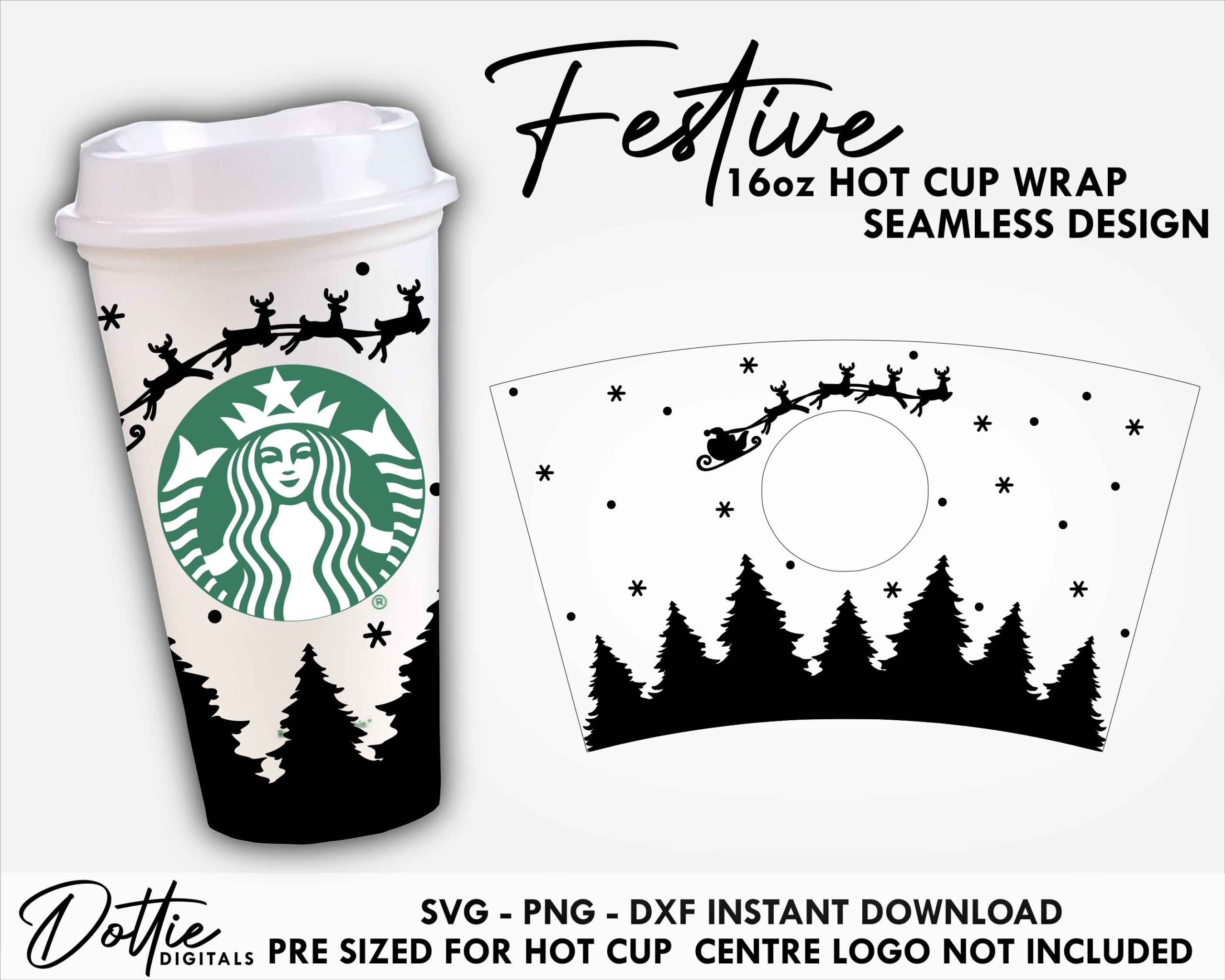 Dottie Digitals - Starbucks Cup SVG Stockings Hot Cup Svg PNG DXF Xmas  Cutting File 16oz Grande Instant Digital Download Holidays Travel Coffee  Cricut