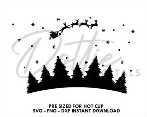 Starbucks Hot Cup SVG Festive Cup Svg PNG DXF Christmas Eve Santa Cutting File 16oz Grande Instant Digital Download Holidays Travel Coffee
