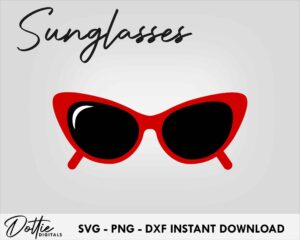 Sunglasses SVG PNG DXF Summer Sun Vacation Sunnies Layered Cutting File Instant Digital Download Cricut Silhouette Craft Holidays Bundle