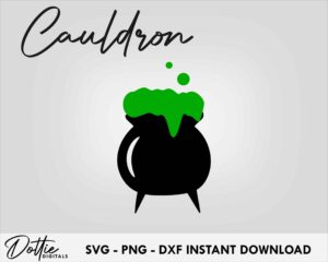 Witches Cauldron SVG PNG DXF Halloween Fall Spooky Potion Witch Brew Layered Cutting File Instant Digital Download Cricut Silhouette Craft