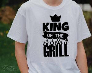 King Of The Grill SVG PNG DXF File Digital Download Craft File - BBQ Barbeque Apron Design