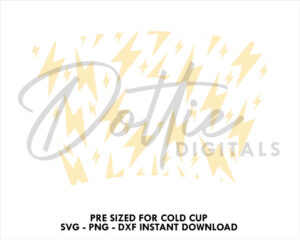 Lightning Bolts Starbucks Cold Cup SVG PNG DXF Cutting File 24oz Star Venti Cup Instant Digital Download Coffee Cricut Flash of Lightning