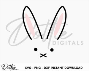 Easter Bunny SVG PNG DXF Simple Easy Bunnies Rabbit Cutting File Digital Download Cricut Silhouette Craft File Svg - Dottie Digitals