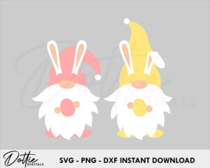 Easter Gnomes SVG PNG DXF Bunnies Men Easter Egg Cutting File Digital Download Gonks Bunny Cricut Silhouette Craft File Svg