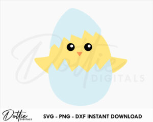 Hatching Chick SVG PNG DXF Ester Cracked Egg Chicken Cutting File Digital Download Cricut Silhouette Craft File Svg - Dottie Digitals
