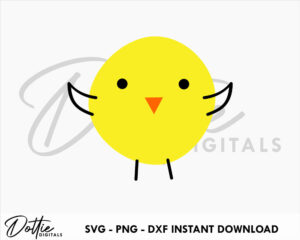 Little Chick SVG PNG DXF Easter Cutting File Digital Download Cricut Silhouette Craft File Svg Spring Chicken