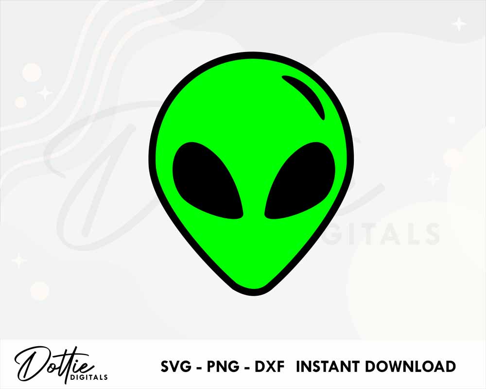 Design PNG E SVG De Cabeça Alienígena Verde Para Camisetas