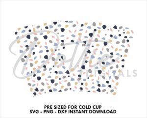Terrazzo Starbucks Cold Cup SVG PNG Dxf Terrazzo Pattern Tiles 24oz Venti Cup Instant Digital Download Coffee Tumbler