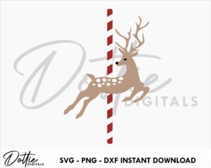 Christmas Reindeer SVG PNG DXF Sublimation Sticker Cutting Craft File Cricut Silhouette