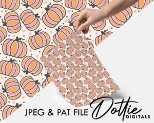 Pretty Pumpkins  Repeat Pattern Download, Digital Paper, Seamless, JPG, PAT File,