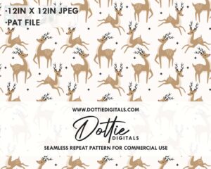 Rudolph Reindeer Repeat Pattern Download, Digital Paper, Seamless, JPG, PAT File,