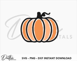 Halloween Pumpkin SVG PNG DXF Sublimation Sticker Cutting Craft File Cricut Silhouette