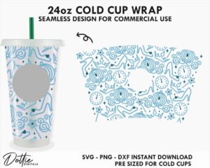 Fairytale Princess 24oz Starbucks Cold Cup Wrap SVG