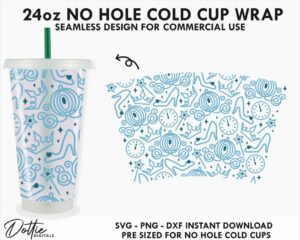 Fairytale Princess 24oz Starbucks No Hole Cold Cup Wrap SVG