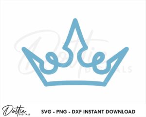 Fairytale Princess Crown Tiara SVG PNG DXF