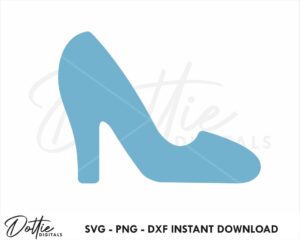 Fairytale Princess High Heel Shoe Slipper SVG