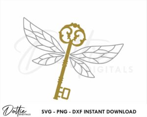 Keys With Wings SVG PNG DXF Cutting Craft File