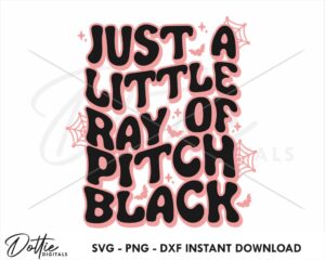 Just A Little Ray Of Pitch Black SVG