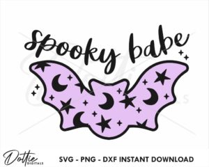 Spooky Babe Halloween SVG PNG DXF