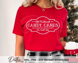 Candy Canes Shop Sign SVG PNG DXF