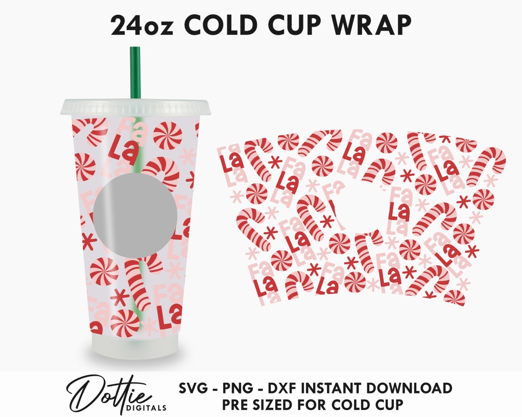 24oz Mug Template Full Wrap Sublimation