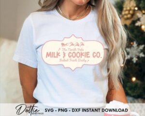 Milk and Cookie Co Sign SVG PNG DXF