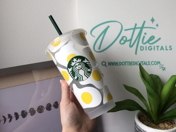 Eggs 24oz Starbucks Cold Cup Wrap SVG PNG DXF Cutting File - Image 2