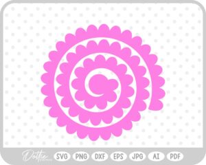 Rolled Flower SVG PNG DXF – Cricut Silhouette Cutting File