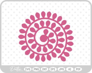 Rolled Flower SVG PNG DXF – Cricut Silhouette Cutting File