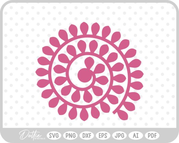 Rolled Flower SVG PNG DXF – Cricut Silhouette Cutting File